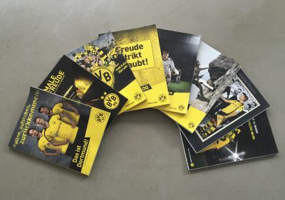 BVB Merchandising catalogue and player autograph cards